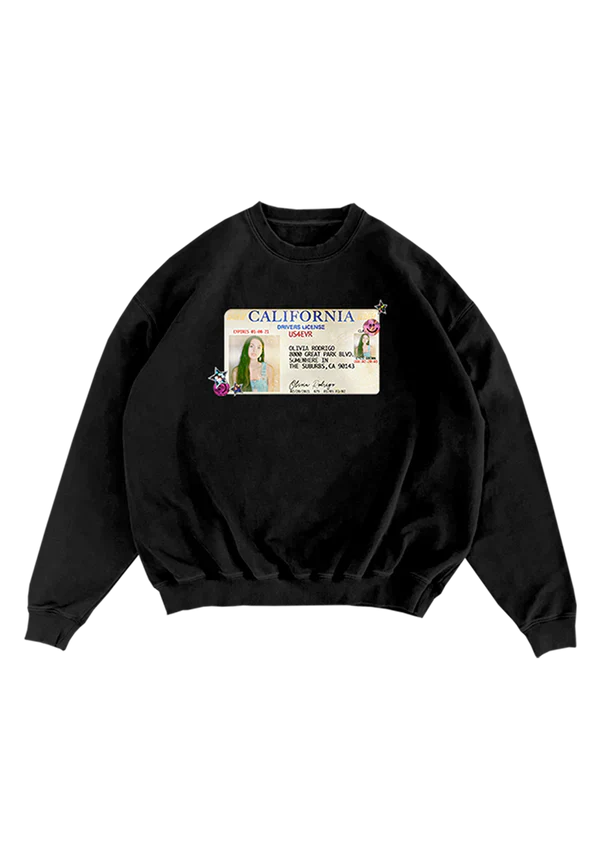drivers license 5 year anniversary crewneck
